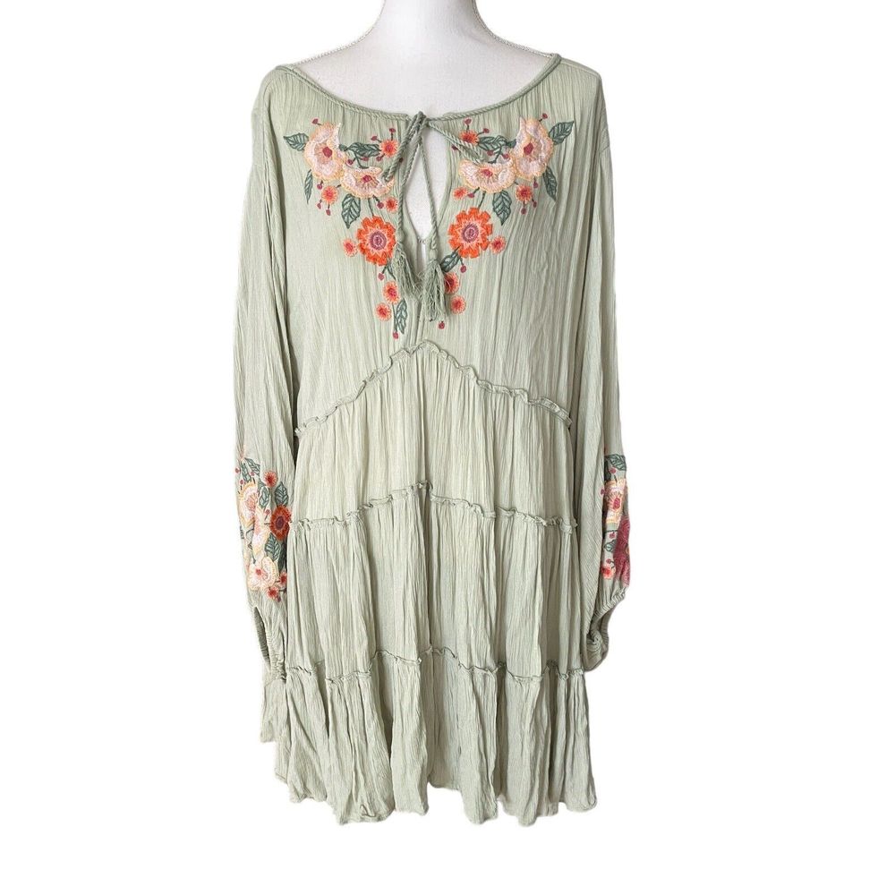 Free People Spell On You Embroidered Mini Dress